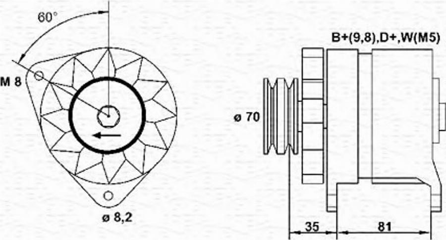 Magneti Marelli 943356054010 - Генератор unicars.by