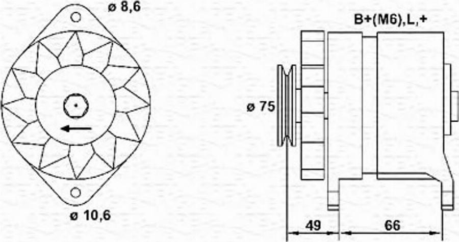 Magneti Marelli 943 35 619 101 0 - Генератор unicars.by