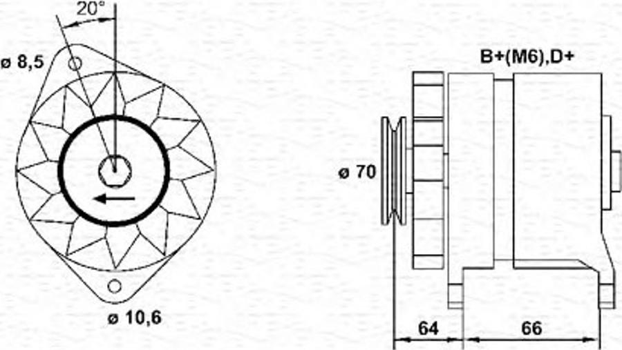 Magneti Marelli 943356146010 - Генератор unicars.by