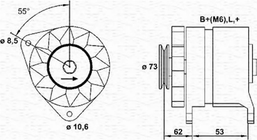 Magneti Marelli 943356142010 - Генератор unicars.by