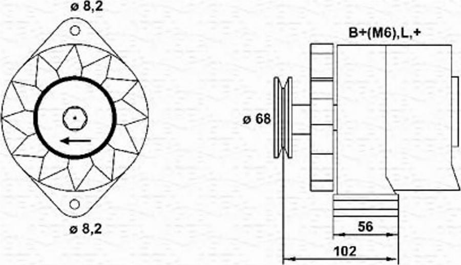 Magneti Marelli 943356157010 - Генератор unicars.by