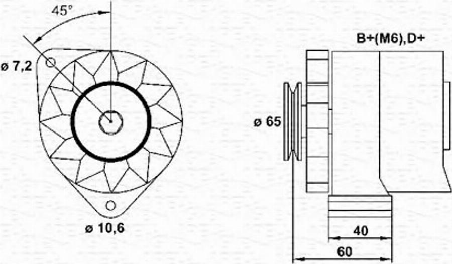 Magneti Marelli 943356125010 - Генератор unicars.by