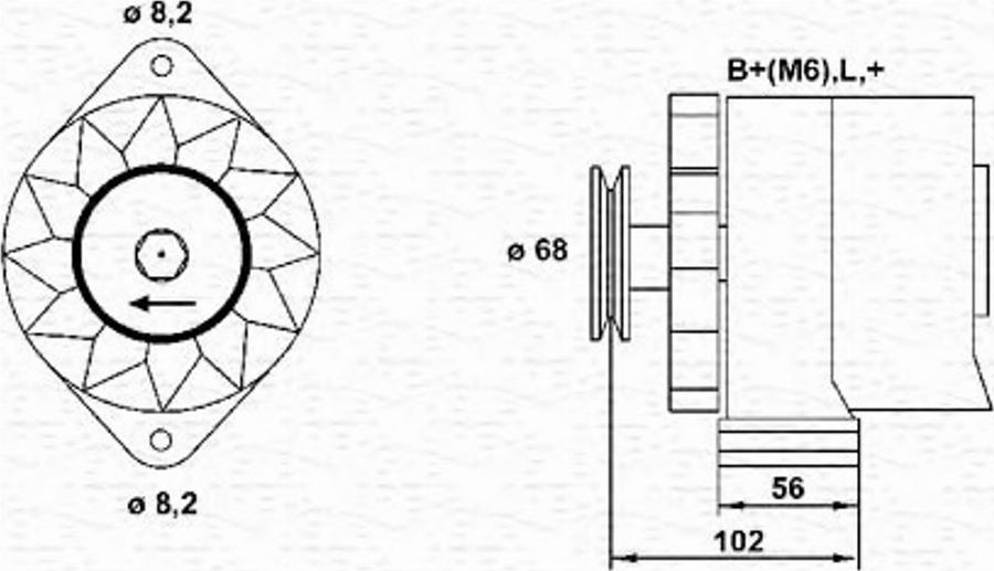 Magneti Marelli 943356174010 - Генератор unicars.by