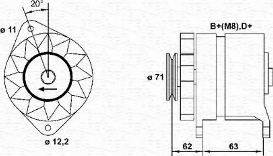 Magneti Marelli 943356859010 - Генератор unicars.by