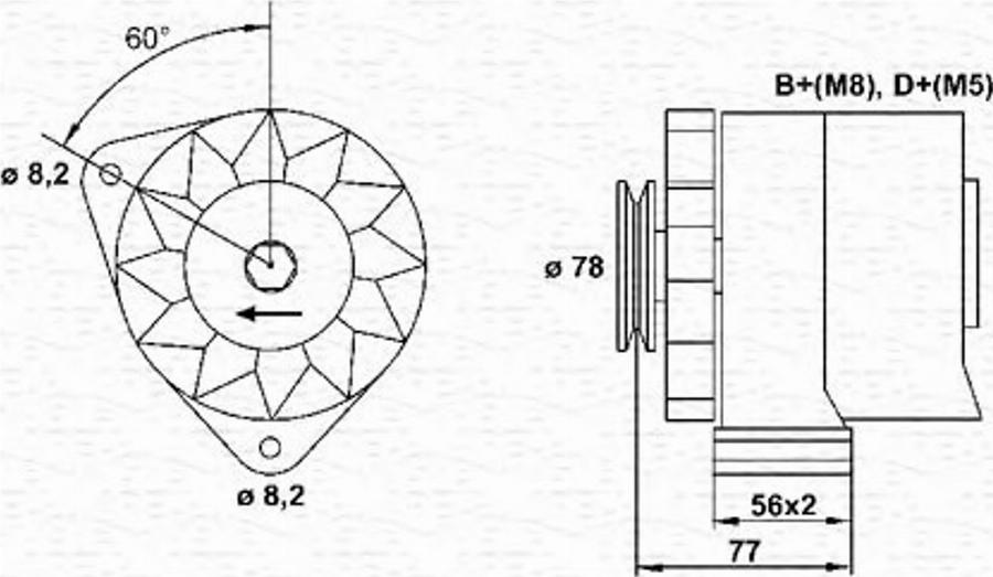 Magneti Marelli 943356803010 - Генератор unicars.by