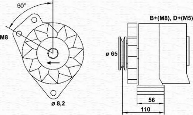 Magneti Marelli 943356818010 - Генератор unicars.by