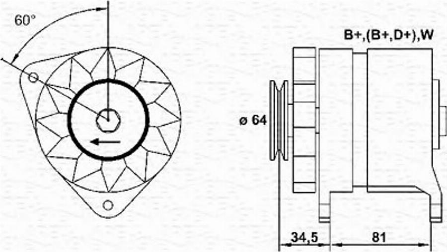 Magneti Marelli 943356315010 - Генератор unicars.by