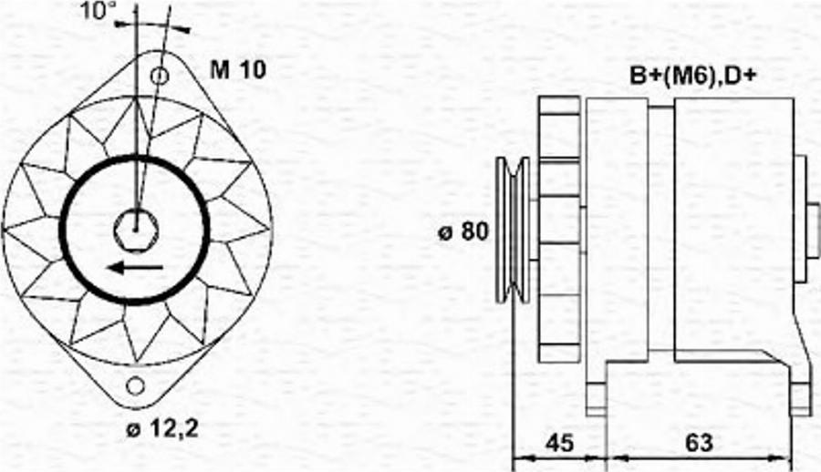 Magneti Marelli 943356380010 - Генератор unicars.by