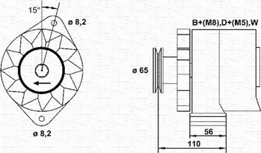 Magneti Marelli 943356257010 - Генератор unicars.by