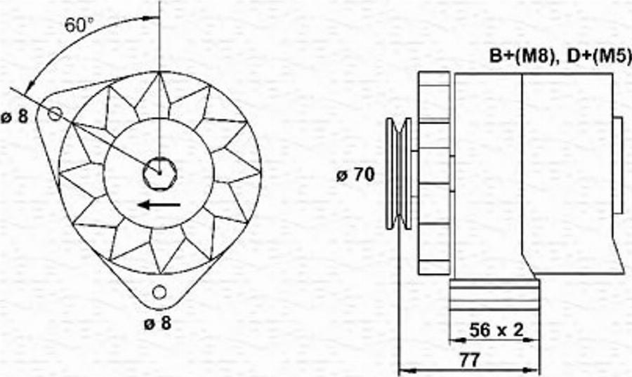 Magneti Marelli 943356749010 - Генератор unicars.by