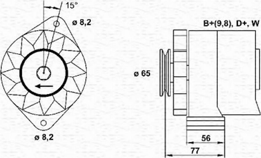 Magneti Marelli 943356701010 - Генератор unicars.by