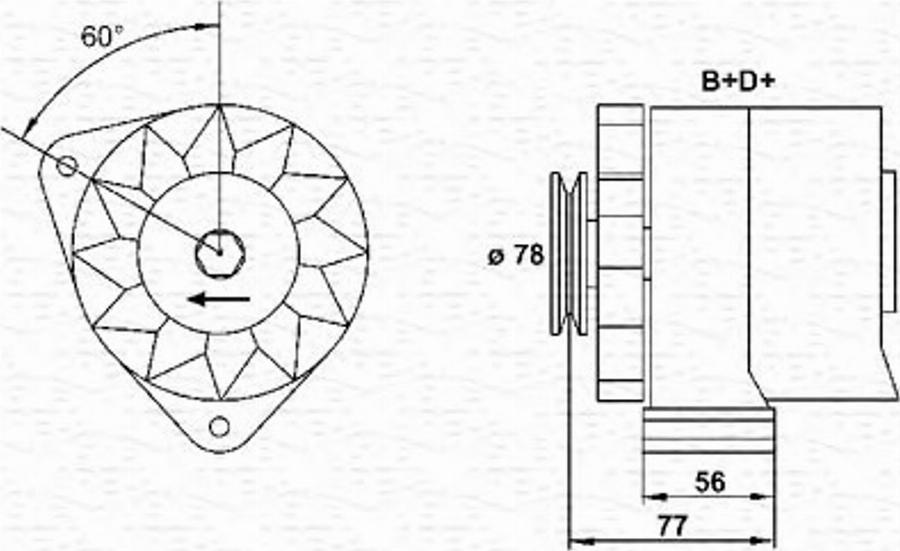 Magneti Marelli 943356725010 - Генератор unicars.by