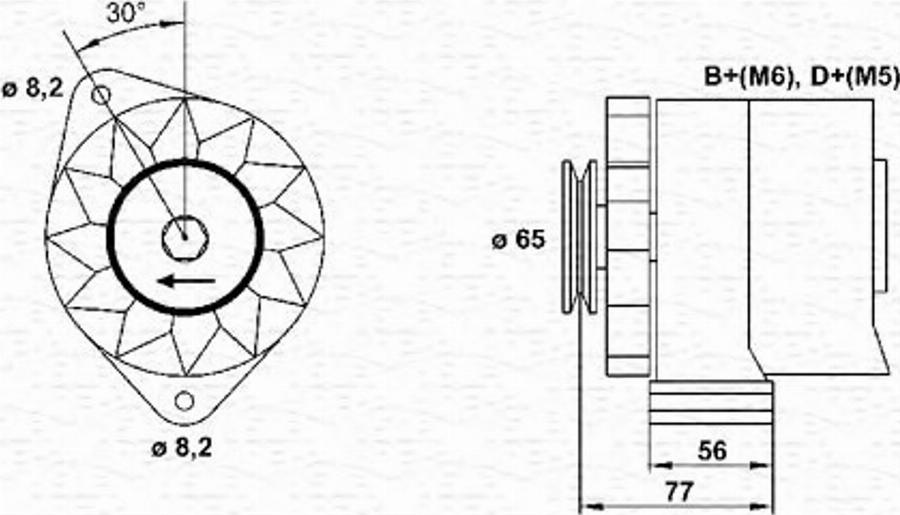 Magneti Marelli 943356728010 - Генератор unicars.by