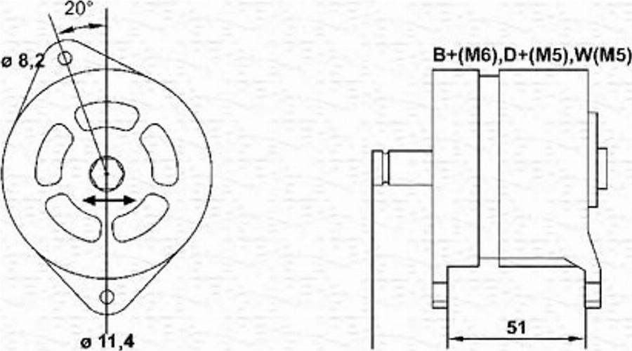 Magneti Marelli 943357557010 - Генератор unicars.by