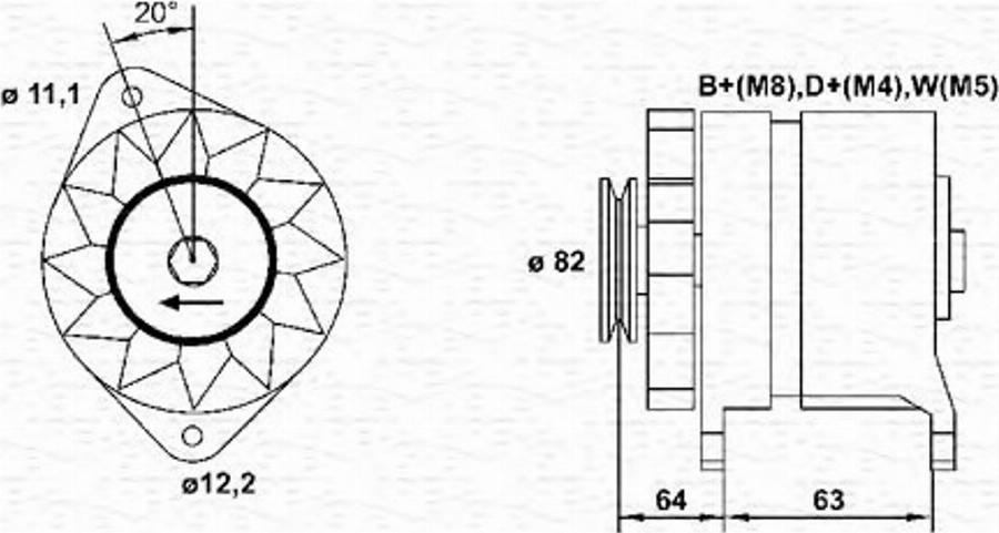 Magneti Marelli 943357801010 - Генератор unicars.by