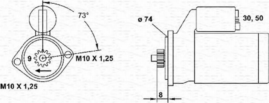 Magneti Marelli 943241049010 - Стартер unicars.by