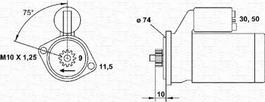 Magneti Marelli 943241050010 - Стартер unicars.by