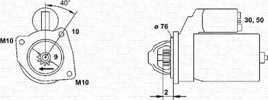 Magneti Marelli 943241060010 - Стартер unicars.by