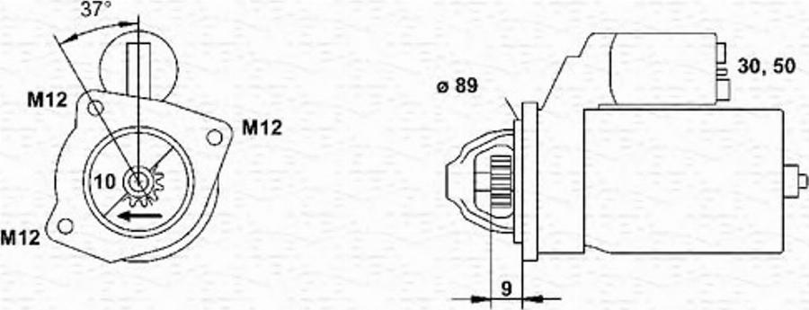 Magneti Marelli 943241015010 - Стартер unicars.by