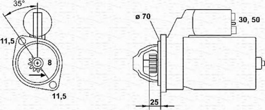 Magneti Marelli 943 24 111 401 0 - Стартер unicars.by