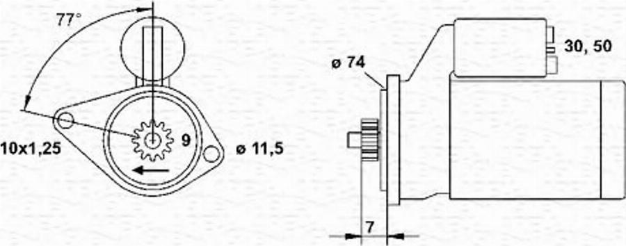 Magneti Marelli 943254003010 - Стартер unicars.by