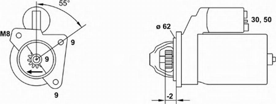 Magneti Marelli 943254018010 - Стартер unicars.by