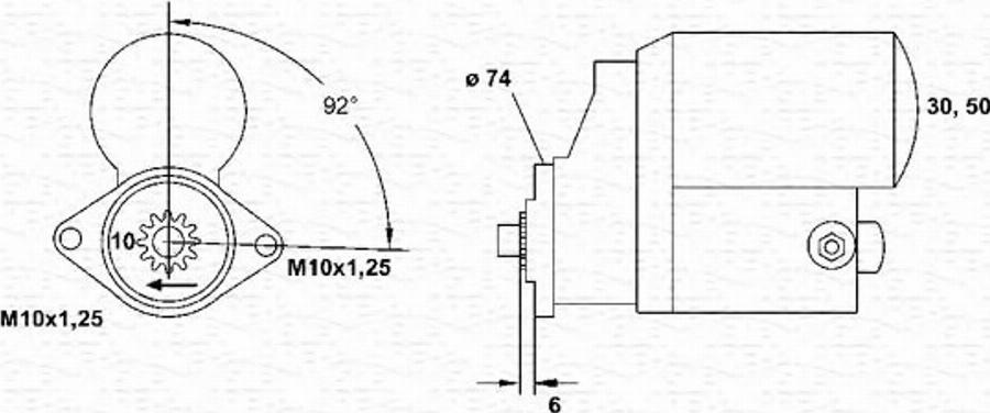 Magneti Marelli 943254078010 - Стартер unicars.by