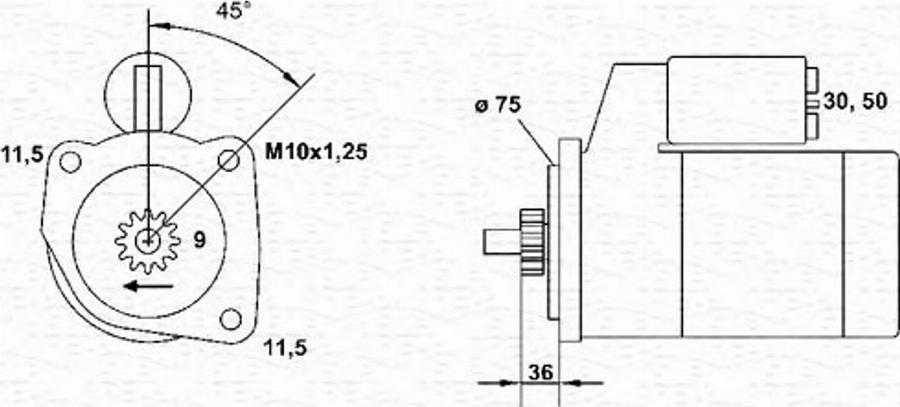 Magneti Marelli 943251908010 - Стартер unicars.by