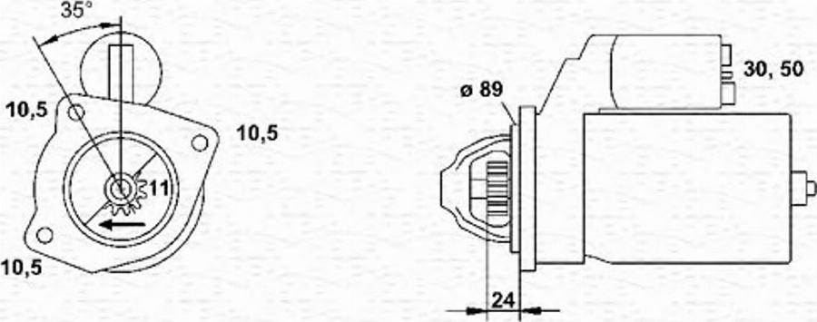 Magneti Marelli 943251441010 - Стартер unicars.by