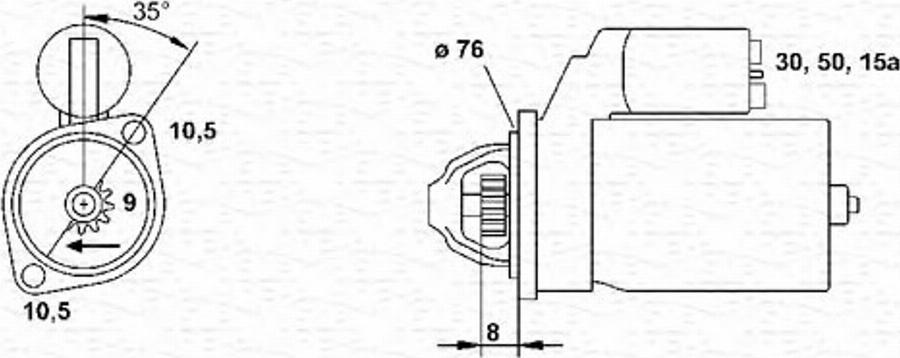 Magneti Marelli 943251455010 - Стартер unicars.by