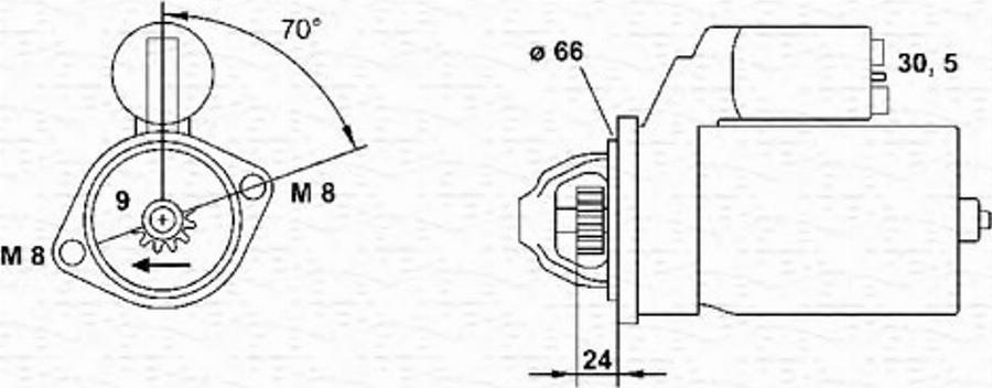 Magneti Marelli 943251403010 - Стартер unicars.by