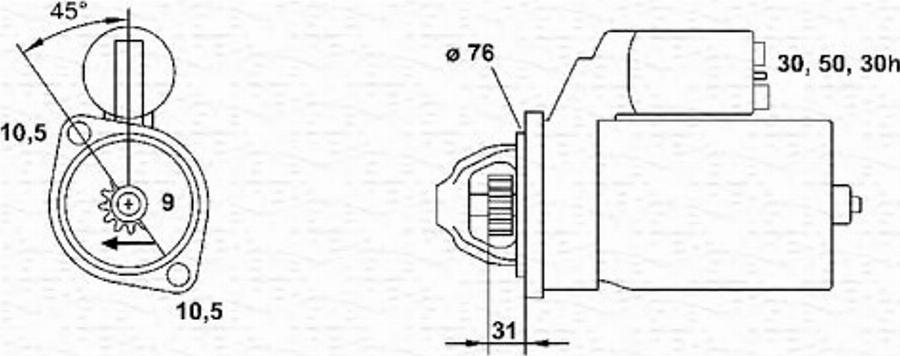 Magneti Marelli 943251419010 - Стартер unicars.by