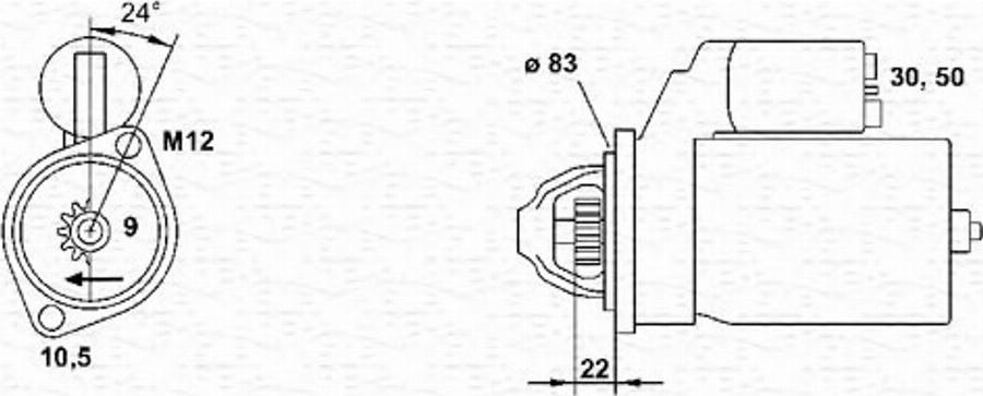 Magneti Marelli 943251438010 - Стартер unicars.by