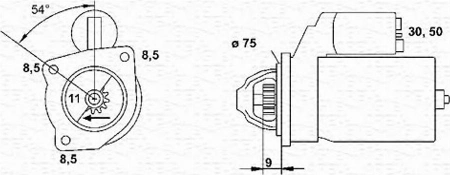 Magneti Marelli 943251111010 - Стартер unicars.by