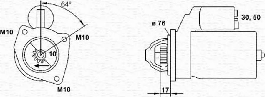 Magneti Marelli 943251338010 - Стартер unicars.by