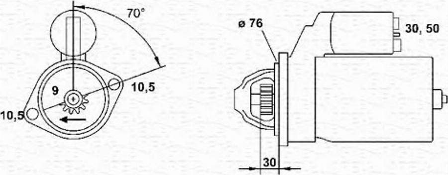 Magneti Marelli 943251273010 - Стартер unicars.by