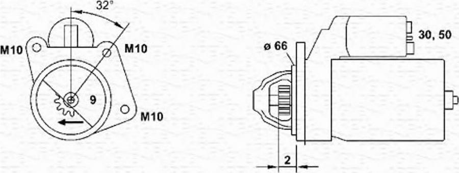 Magneti Marelli 943253144010 - Стартер unicars.by