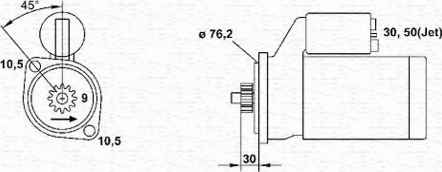 Magneti Marelli 943253156010 - Стартер unicars.by