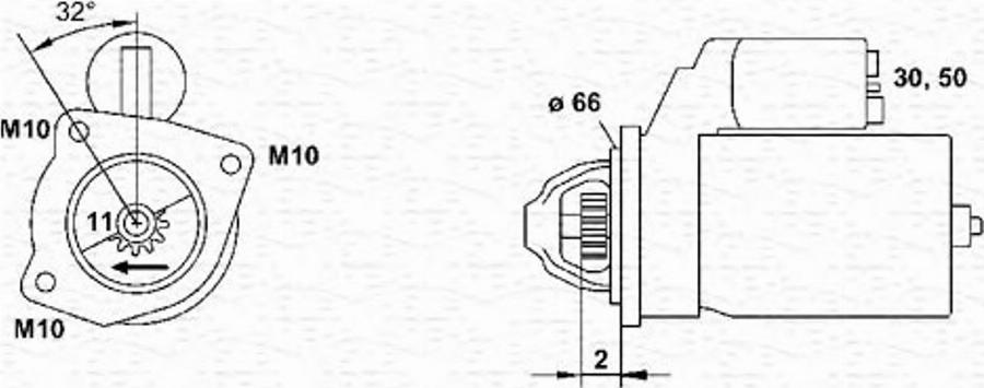 Magneti Marelli 943253105010 - Стартер unicars.by