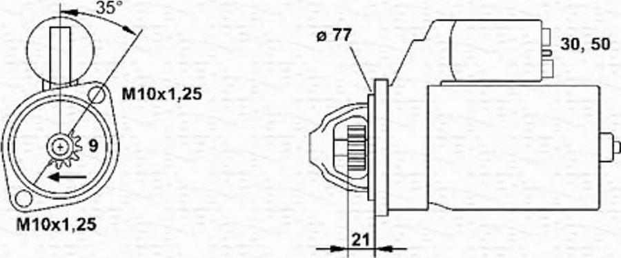 Magneti Marelli 943253210010 - Стартер unicars.by