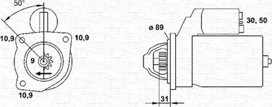 Magneti Marelli 943252071010 - Стартер unicars.by