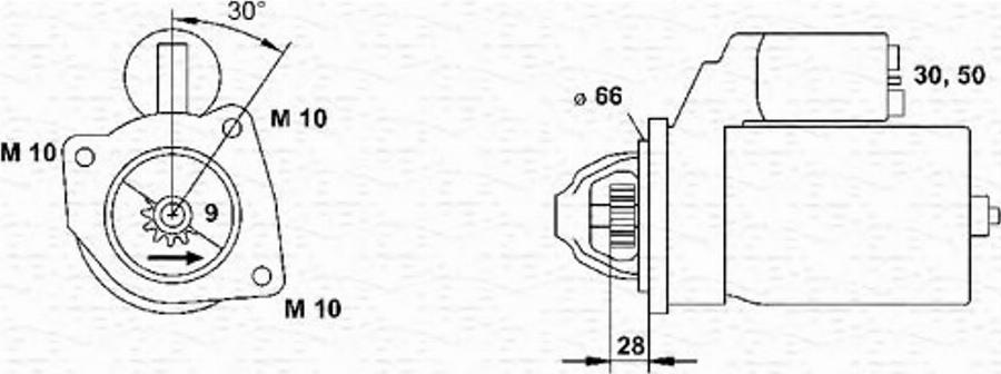 Magneti Marelli 943221534010 - Стартер unicars.by