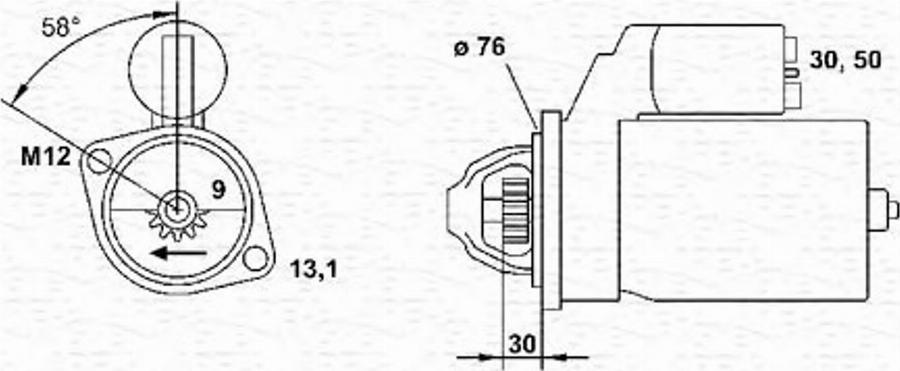 Magneti Marelli 943223438010 - Стартер unicars.by