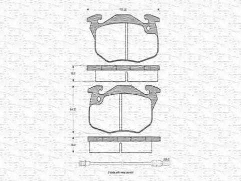 Magneti Marelli 430216170214 - Тормозные колодки, дисковые, комплект unicars.by