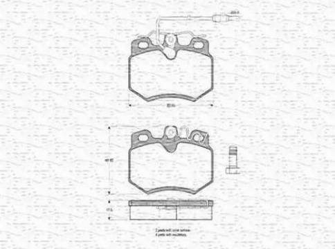 Magneti Marelli 430216170213 - Тормозные колодки, дисковые, комплект unicars.by