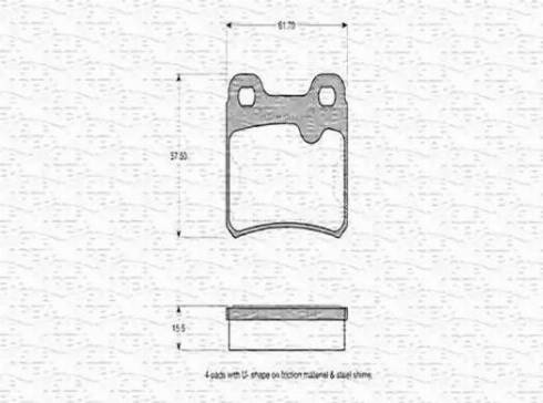 Magneti Marelli 430216170272 - Тормозные колодки, дисковые, комплект unicars.by