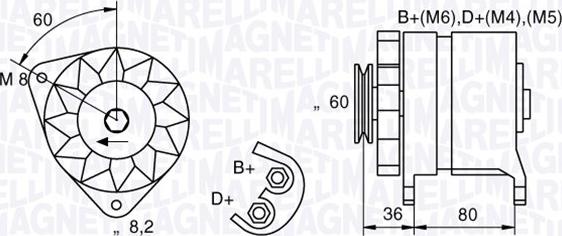 Magneti Marelli 054022604010 - Генератор unicars.by