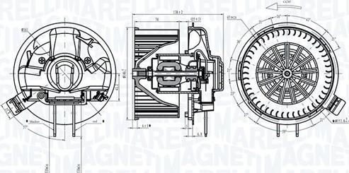 Magneti Marelli 069412305010 - Вентилятор салона unicars.by