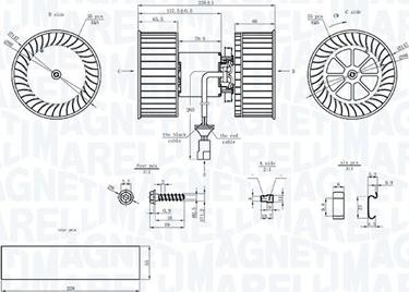 Magneti Marelli 069412208010 - Вентилятор салона unicars.by