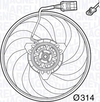 Magneti Marelli 069422565010 - Вентилятор, охлаждение двигателя unicars.by